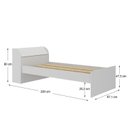 Ver imagem 3 de Cama Solteiro Lumina Espresso Móveis Branco
