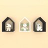 Nichos Prateleira em formato de casinha mdf preto com branco - 1