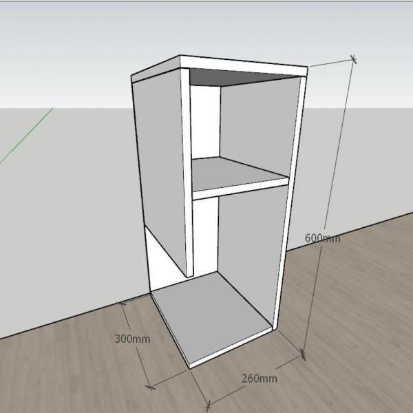 Mesa lateral para sofá formato simples em mdf Amadeirado - 2