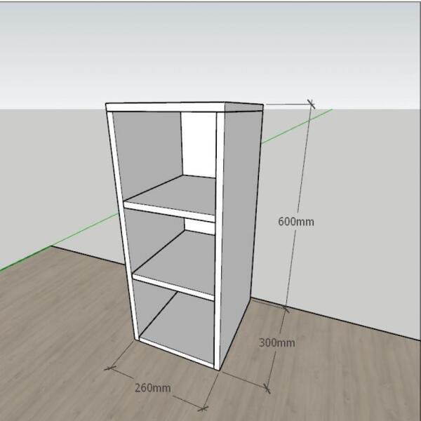 Mesa lateral para sofá formato simples em mdf Branco - 2