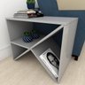 Mesa Lateral para sofá moderna Cinza - 1