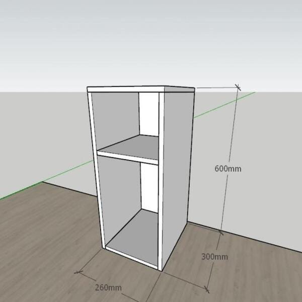 Mesa lateral para sofá formato slim em mdf Cinza - 2
