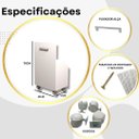 Ver imagem 4 de Encaixe para Lavanderia Multiuso com Rodinhas Armário Nicho Embutir Gabinete Tanque Puxador Alça