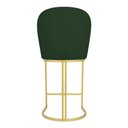 Ver imagem 6 de Kit 06 Banquetas Altas Bela Suede Base Metálica Industrial Dourado - Pallazio Cor:Verde
