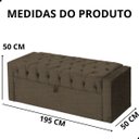 Ver imagem 7 de Calçadeira de Sapatos Baú Estofada 195 Cm King Linho Emma
