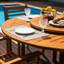 Ver imagem 4 de Mesa de Madeira Maciça para Área Externa com Centro Giratório 150cm Ipanema