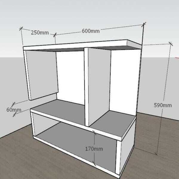 Mesa Lateral para sofá simples em mdf Cinza - 2