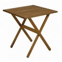 Ver imagem 1 de Mesa de Madeira Maciça Dobrável para Área Externa 70CMX70CM Ipanema Marrom/Polisten Nogueira