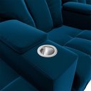 Ver imagem 2 de Poltrona Reclinável 3 Lugares para Sala de Cinema Arsenal Veludo Azul Marinho
