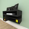 Rack Slim com Nichos Prateleiras Em MDF Preto - 1