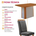 Ver imagem 7 de Mesa de Jantar Olímpia 120cm Tampo MDF Laminado Canto Copo com 4 Cadeiras Lorena