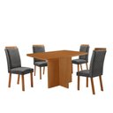 Ver imagem 2 de Mesa de Jantar Olímpia 120cm Tampo MDF Laminado Canto Copo com 4 Cadeiras Lorena