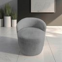 Ver imagem 1 de Poltrona Decorativa Yara Orgânica Linho Cinza