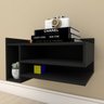 Rack Pequeno com Nichos Em MDF Preto - 1