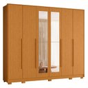 Ver imagem 1 de Guarda Roupa Casal Mercure com Espelho 06 Portas Cinamomo - Móveis Albatroz