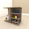 Estante para livros slim em mdf Amadeirado - 1