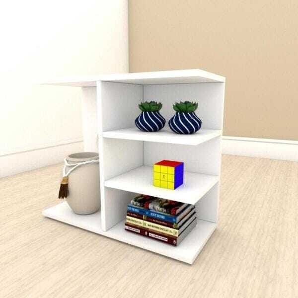 Estante para livros slim em mdf Branco - 1