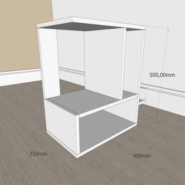 Mesa Lateral para sofá simples em mdf Amadeirado - 2