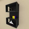 Nicho minimalista em mdf Preto - 1