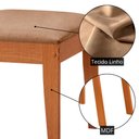 Ver imagem 5 de Mesa de Jantar Carolina 180cm Tampo MDF Canto Copo com 6 Cadeiras Copper