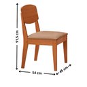 Ver imagem 3 de Mesa de Jantar Carolina 180cm Tampo MDF Canto Copo com 6 Cadeiras Copper