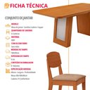 Ver imagem 7 de Mesa de Jantar Carolina 180cm Tampo MDF Canto Copo com 6 Cadeiras Copper