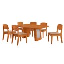 Ver imagem 2 de Mesa de Jantar Carolina 180cm Tampo MDF Canto Copo com 6 Cadeiras Copper