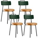 Ver imagem 1 de Kit 4 Cadeiras Cozinha Sala Jantar Barcelona L02 Facto Verde Musgo Couríssimo Whisky - Lyam Decor
