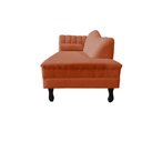 Ver imagem 5 de Recamier Decorativo Divã Amsterdã 187cm Lado Direito Veludo Terracota