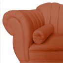 Ver mais imagens de Recamier Decorativo Divã Amsterdã 187cm Lado Direito Veludo Terracota