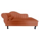 Ver imagem 3 de Recamier Decorativo Divã Amsterdã 187cm Lado Direito Veludo Terracota