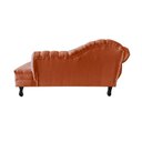 Ver imagem 6 de Recamier Decorativo Divã Amsterdã 187cm Lado Direito Veludo Terracota