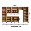 Ver imagem 4 de Armário de Cozinha Modulada com Balcão e Tampo 14 Portas 6 Gavetas Ágata 100% Mdf Vidro Reflecta Amê