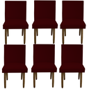 Ver imagem 1 de Kit 06 Cadeiras Para Sala De Jantar Tóquio Pés palito Suede Marsala - D'Classe Decor