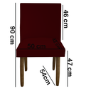 Ver imagem 5 de Kit 06 Cadeiras Para Sala De Jantar Tóquio Pés palito Suede Marsala - D'Classe Decor