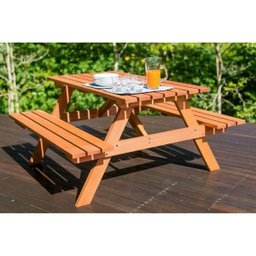 Mesa Picnic com 2 Bancos Madeira Maciça Ipanema Mestra Móveis - 2 Mesa Picnic com 2 Bancos Madeira Maciça Ipanema Mestra Móveis - 2