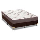 Ver imagem 1 de Cama Box Queen: Colchão Espuma Ortobom D28 Light + Base CRC Suede Brown(158x198)