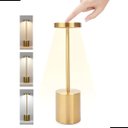 Ver imagem 3 de Luminária de Mesa Prego Led Dourada Recarregável Touch sem Fio Dimerizável Usb