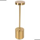 Ver imagem 1 de Luminária de Mesa Prego Led Dourada Recarregável Touch sem Fio Dimerizável Usb