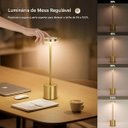 Ver imagem 6 de Luminária de Mesa Prego Led Dourada Recarregável Touch sem Fio Dimerizável Usb