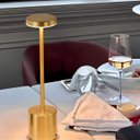 Ver mais imagens de Luminária de Mesa Prego Led Dourada Recarregável Touch sem Fio Dimerizável Usb