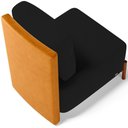 Ver imagem 2 de Poltrona Decorativa Living Pés Madeira Hungria L02 Couríssimo Whisky Suede Preto - Lyam