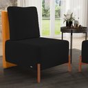 Ver imagem 7 de Poltrona Decorativa Living Pés Madeira Hungria L02 Couríssimo Whisky Suede Preto - Lyam