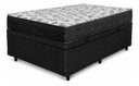 Ver imagem 1 de Cama Box Baú Solteiro Linhão Preto + Colchão Solteiro de Espuma - Ortobom ISO 100
