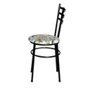 Ver imagem 4 de 2 Cadeiras para Mesa Epoxi Preta Assento Floral:floral Orquídea