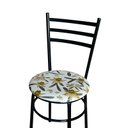 Ver imagem 5 de 2 Cadeiras para Mesa Epoxi Preta Assento Floral:floral Orquídea