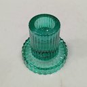 Ver imagem 4 de Castiçal Porta Vela Decorativo Home&co Vidro 6x6x6cm Turquesa
