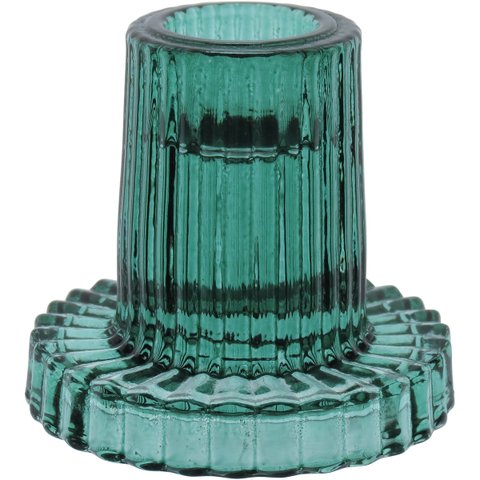 Castiçal Porta Vela Decorativo Home&co Vidro 6x6x6cm Turquesa