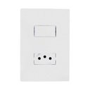 Ver imagem 1 de Kit 2 Interruptor 1 Tecla Simples e Tomada Bco 10a - I9