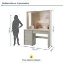 Ver imagem 3 de Penteadeira 5 Gavetas Prime 100% Mdf com Espelho